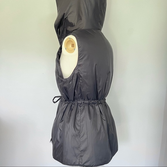 Eggshell Recycled Nylon Hooded Vest by Eileen Fisher - Picture 2 of 12